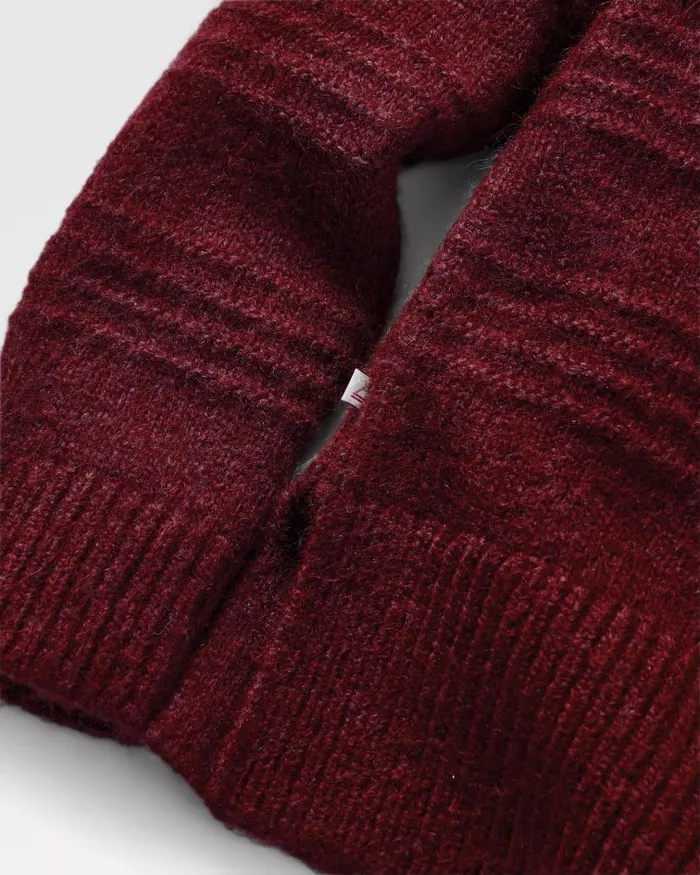 Women Tops Passenger Snug Recycled Polo Neck Knitted Jumper Wine Wine