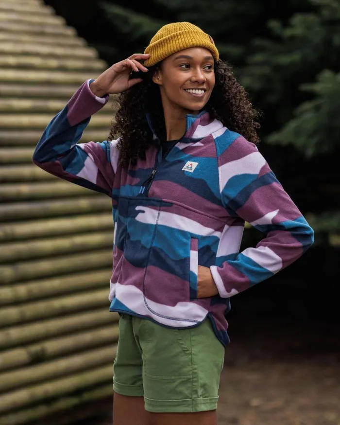 Women Tops Passenger Sorrel Recycled Polar Fleece Scenic Berry Scenic Berry