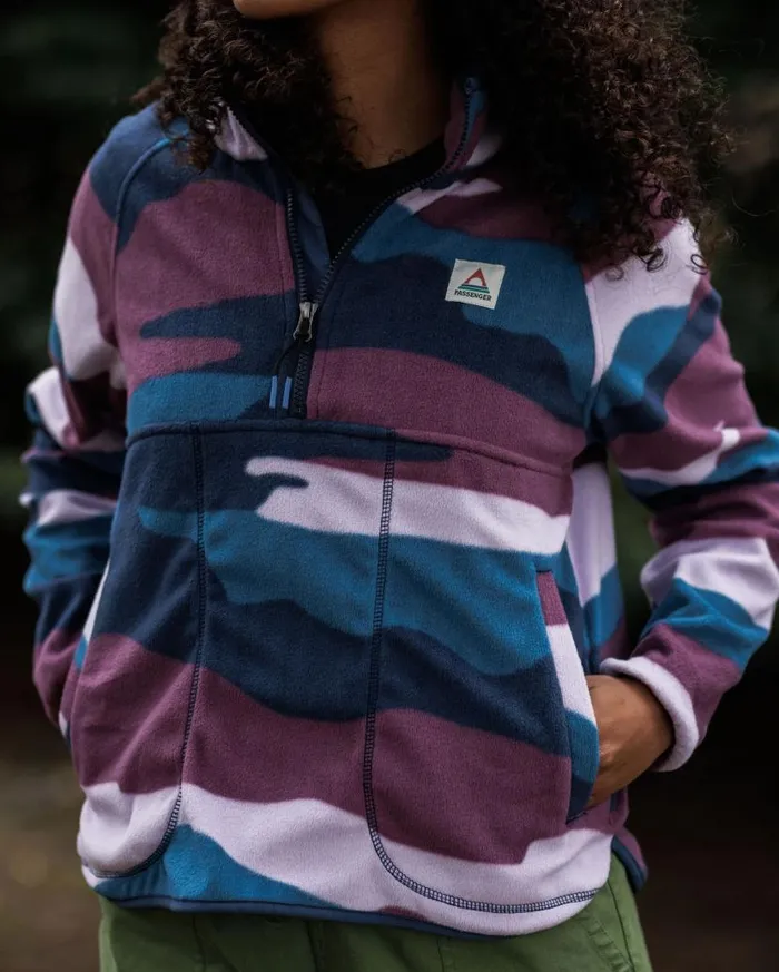 Women Tops Passenger Sorrel Recycled Polar Fleece Scenic Berry Scenic Berry