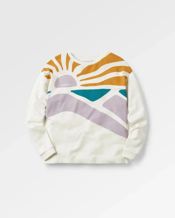Women Tops Passenger Sunsets Organic Cotton Sweatshirt Marshmallow Marshmallow