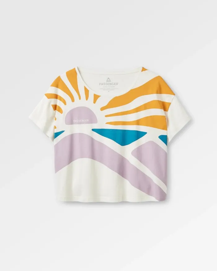 Women Tops Passenger Sunsets Organic Cotton TShirt Marshmallow Marshmallow