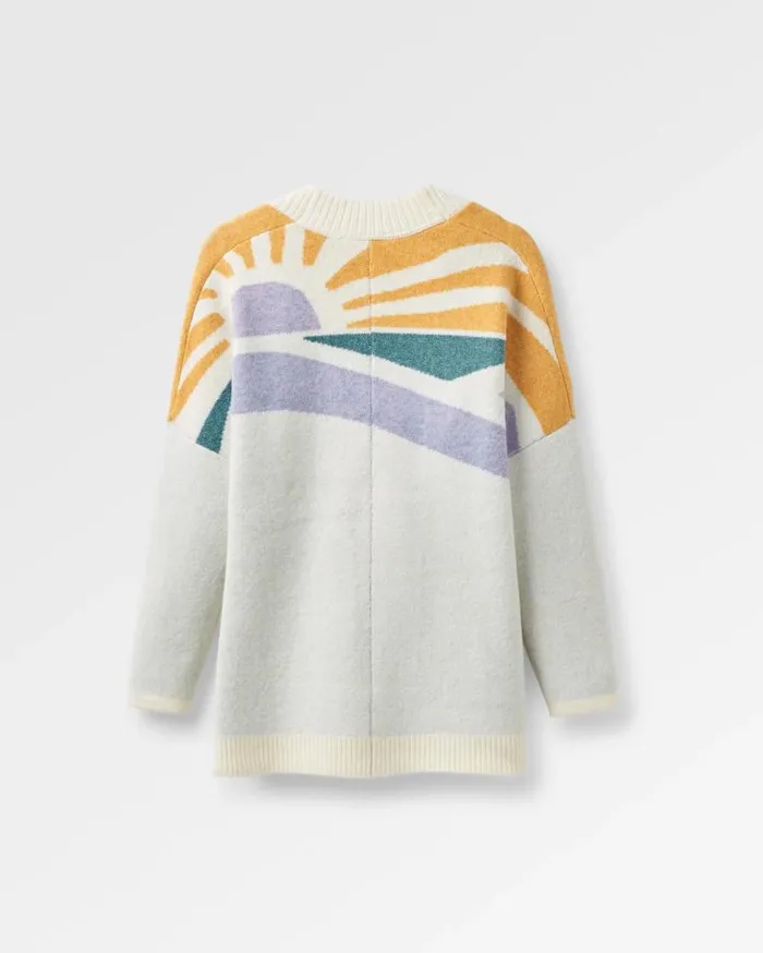 Women Tops Passenger Sunsets Recycled Knitted Cardigan Marshmallow Marshmallow