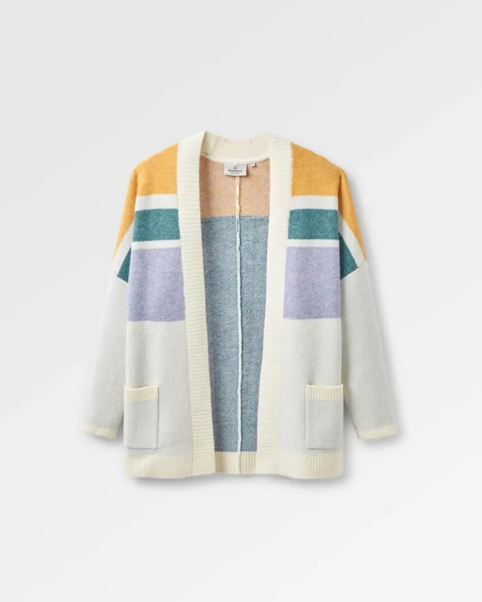 Women Tops Passenger Sunsets Recycled Knitted Cardigan Marshmallow Marshmallow