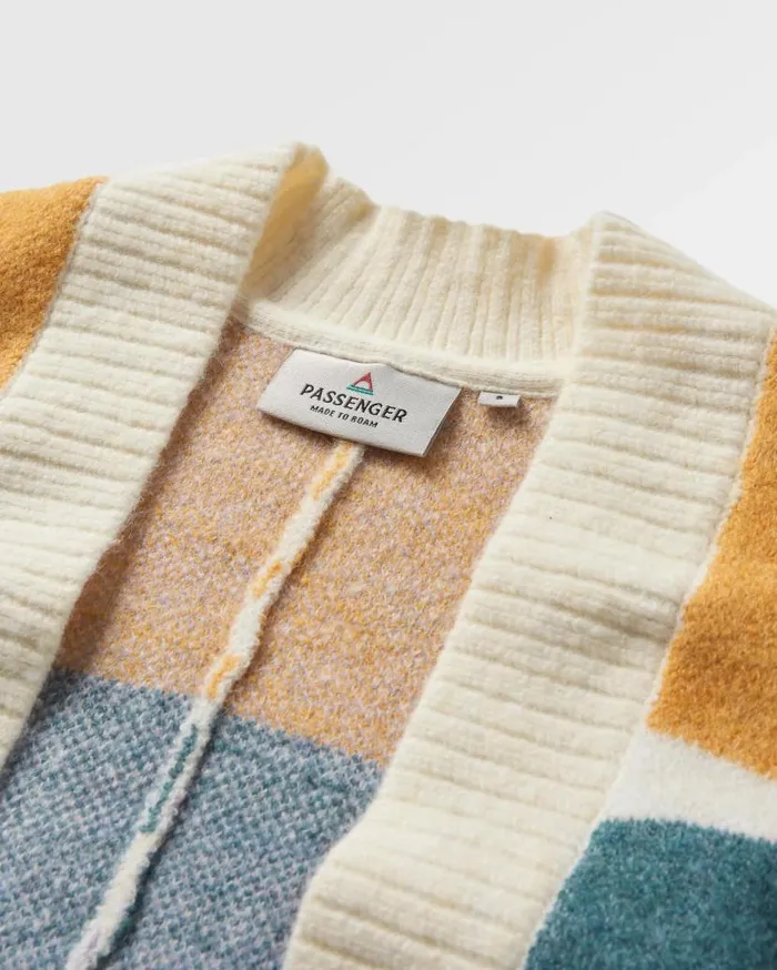 Women Tops Passenger Sunsets Recycled Knitted Cardigan Marshmallow Marshmallow