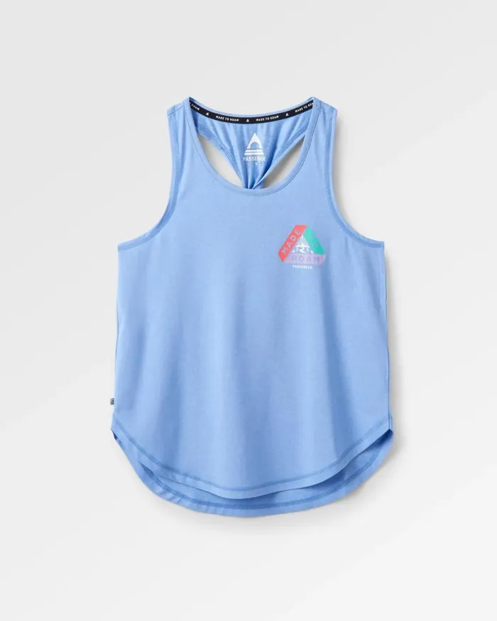 Women Tops Passenger Twist Recycled Marl Active Vest Cornflower Marl Cornflower Marl