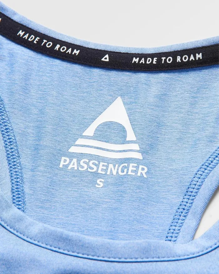 Women Tops Passenger Twist Recycled Marl Active Vest Cornflower Marl Cornflower Marl