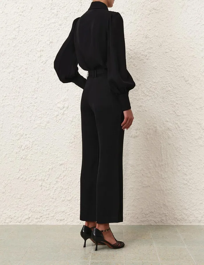 Women Tops Zimmermann Collared Shirt Black