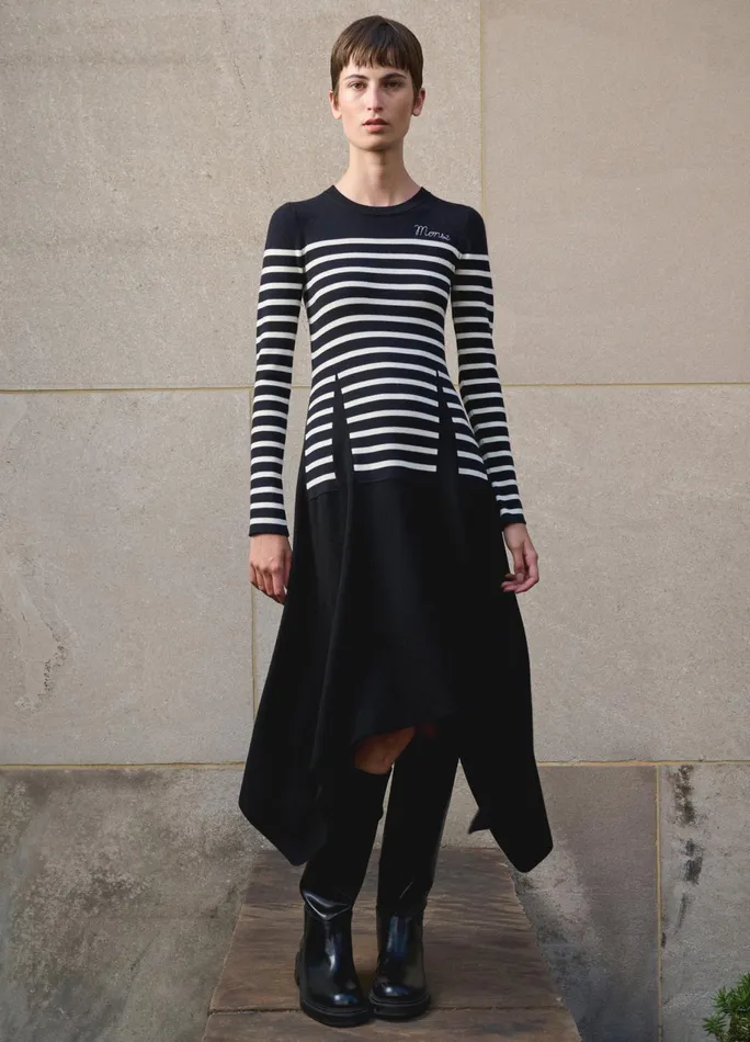Women Trompe L039oeil Dart Knitted Dress MONSE Knitwear