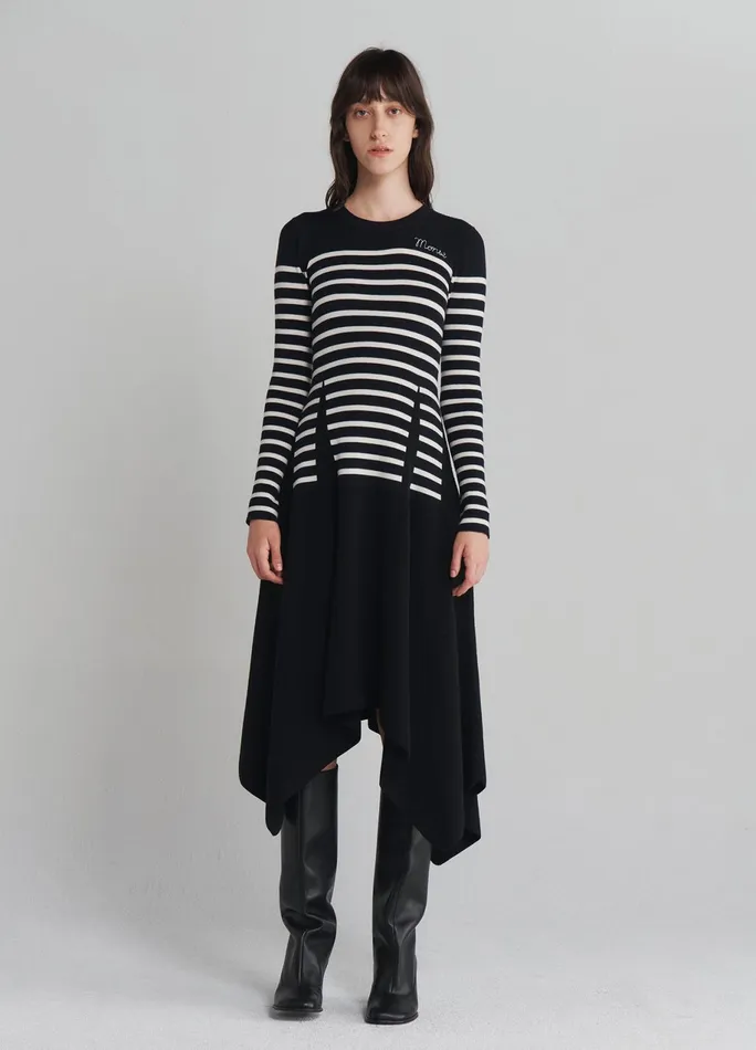 Women Trompe L039oeil Dart Knitted Dress MONSE Knitwear