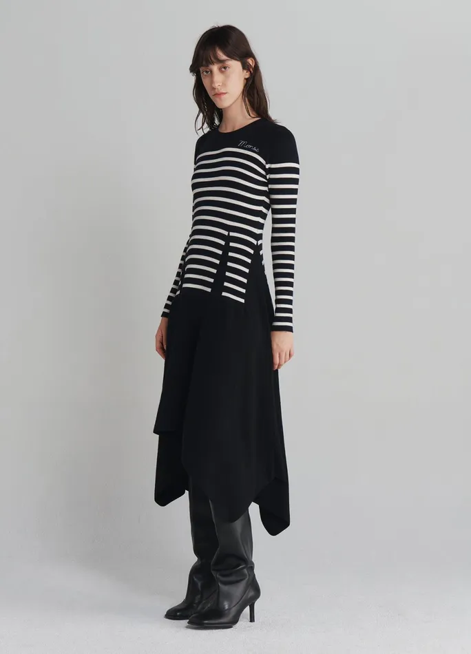 Women Trompe L039oeil Dart Knitted Dress MONSE Knitwear