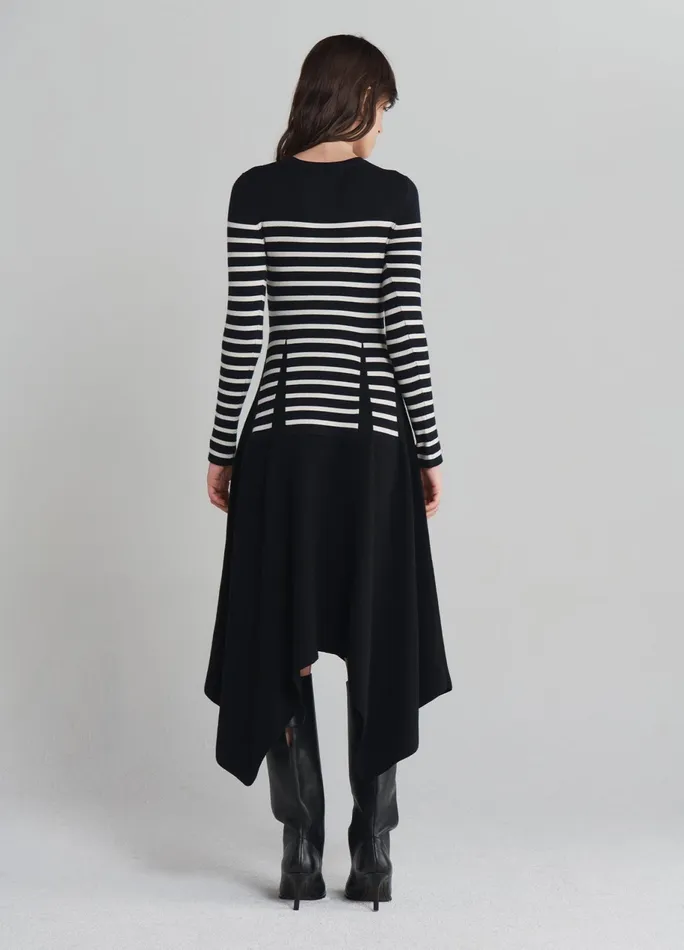 Women Trompe L039oeil Dart Knitted Dress MONSE Knitwear