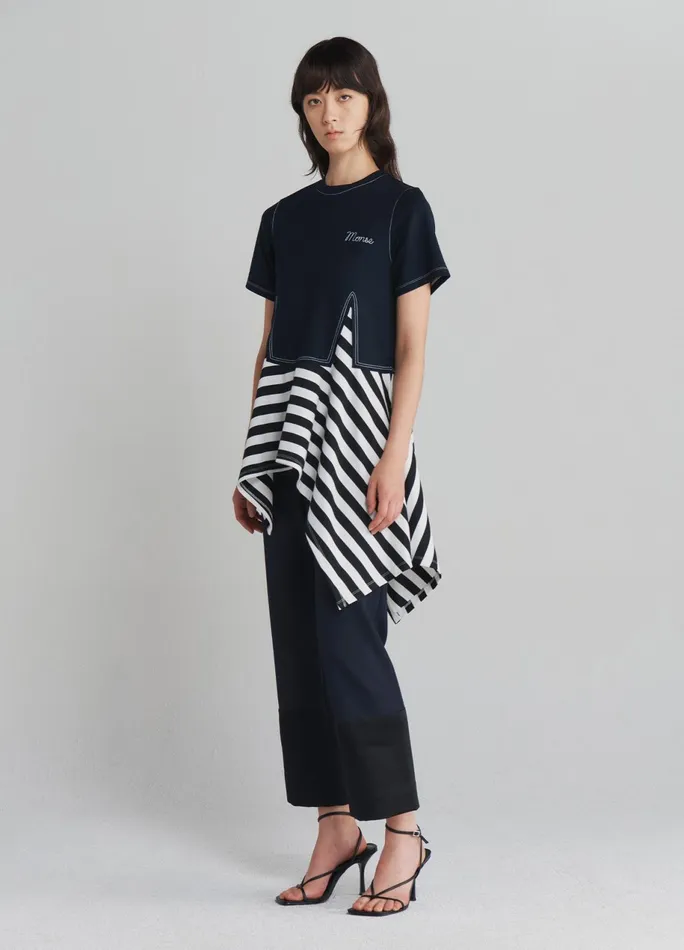 Women Trompe L039oeil Dart TShirt MONSE Tops