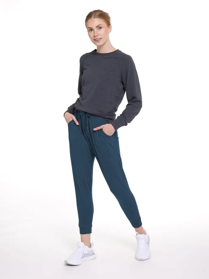 Women Varsity Brushed Lightweight Jogger Tasc Performance Lounge
