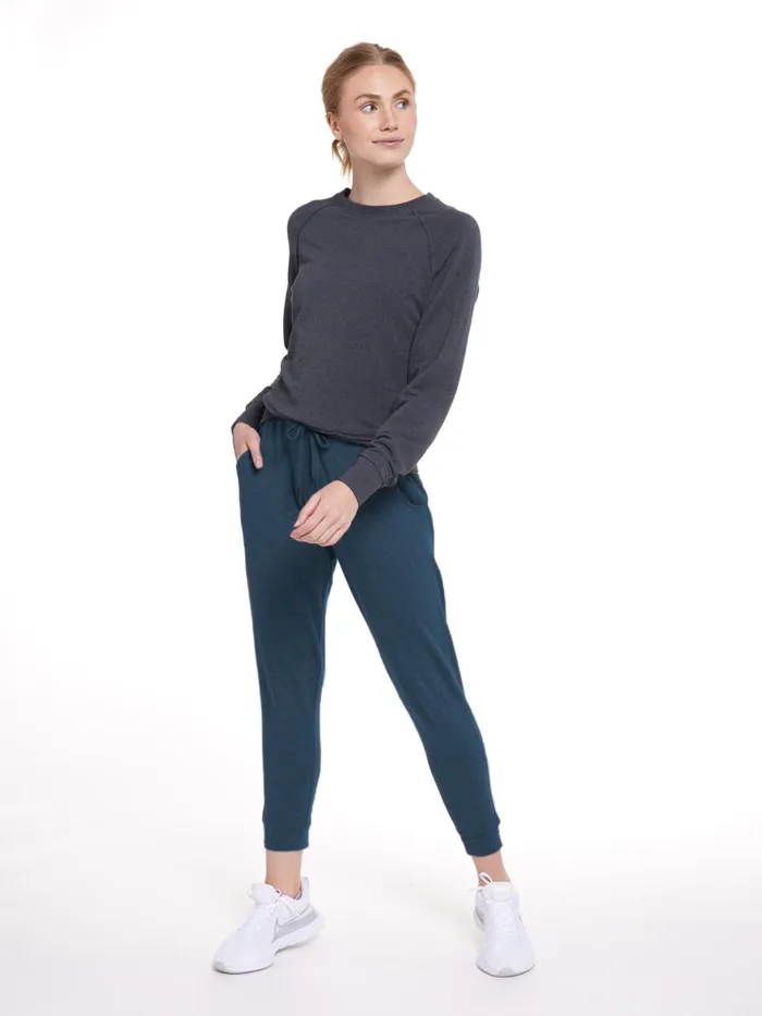 Women Varsity Brushed Lightweight Jogger Tasc Performance Lounge