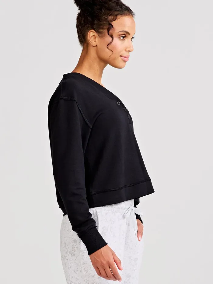 Women Varsity Henley Sweatshirt Tasc Performance Sweatshirts Hoodies
