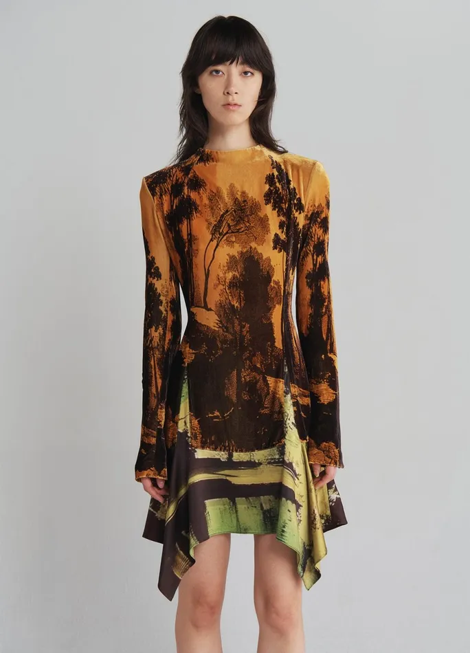 Women Velvet Mock Turtleneck Dress MONSE Dresses