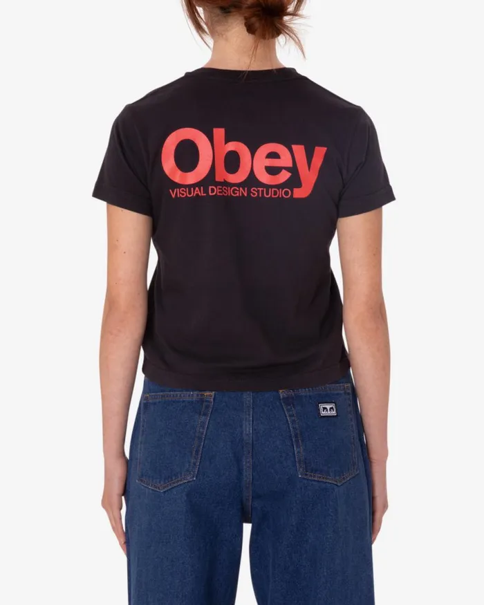 Women VISUAL DESIGN STUDIO KAYLIN TSHIRT Digital Black OBEY Clothing TSHIRTS Women VISUAL DESIGN STUDIO KAYLIN TSHIRT Digital Black OBEY Clothing TSHIRTS