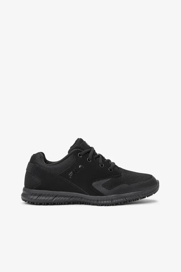 Work Shoes Women Fila Memory Layers EVO Slip Resistant Shoe 001 Black Black Black
