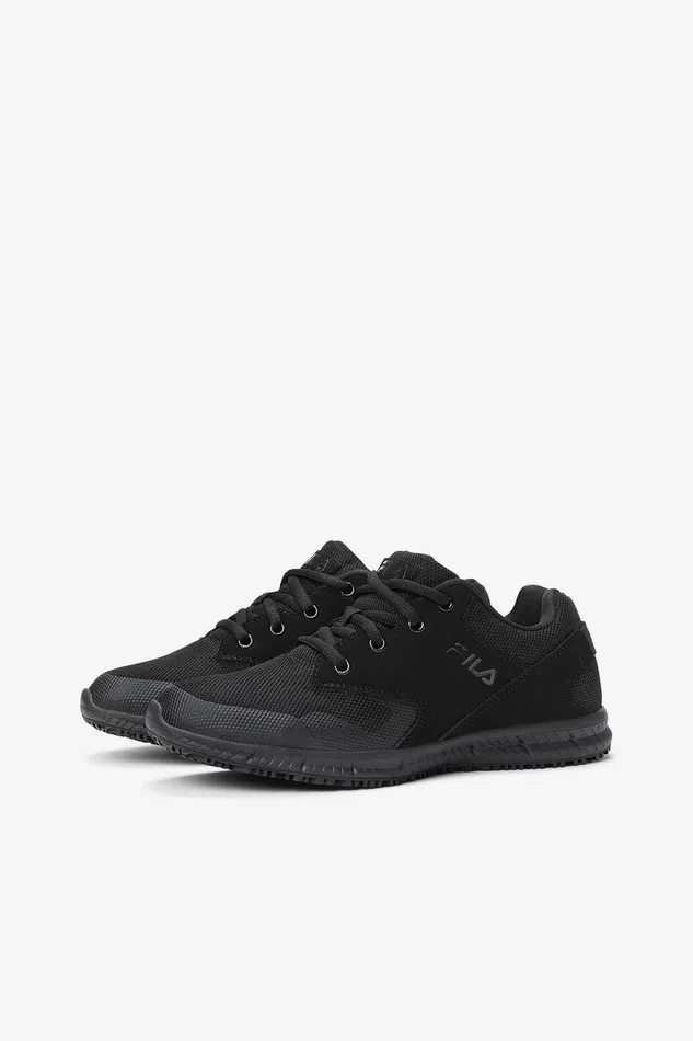 Work Shoes Women Fila Memory Layers EVO Slip Resistant Shoe 001 Black Black Black