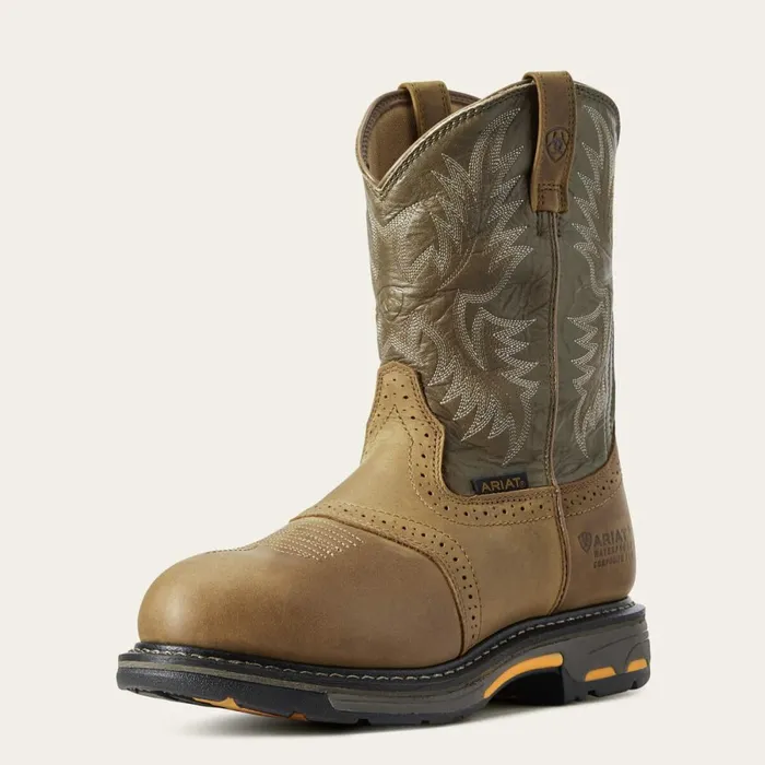 WorkHog Waterproof Composite Toe Work Boot Aged Bark Men Ariat Work Boots
