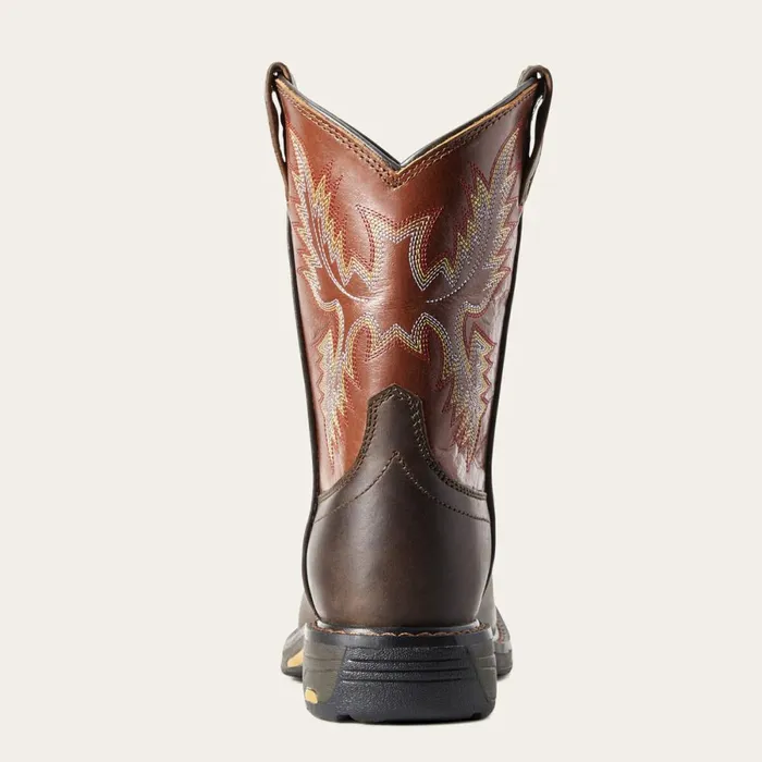 WorkHog Wide Square Toe Boot Dark Earth Kids Ariat Big Kids039 Footwear WorkHog Wide Square Toe Boot Dark Earth Kids Ariat Big Kids039 Footwear