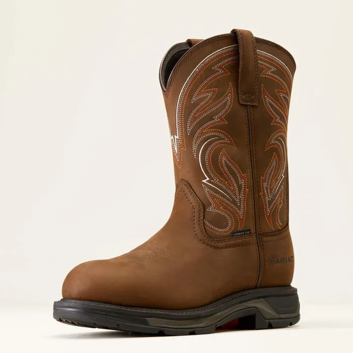 WorkHog XT Carbon Toe Work Boot Distressed Brown Men Ariat Work Boots