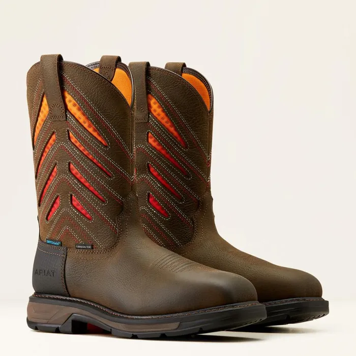 WorkHog XT VentTEK Waterproof Carbon Toe Work Boot Iron Coffeesunset Men Ariat Work Boots WorkHog XT VentTEK Waterproof Carbon Toe Work Boot Iron Coffeesunset Men Ariat Work Boots