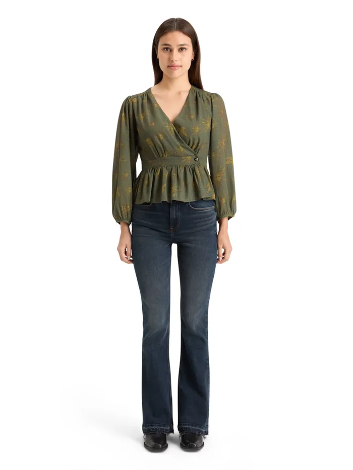 WRAP TOP Mystic Sky Olive Women Scotch and Soda Blouses and Shirts