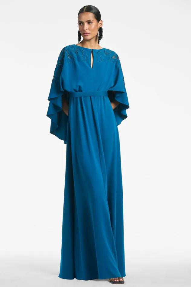 Wren Gown 8211 Moroccan Blue Women Sachin and Babi Formal