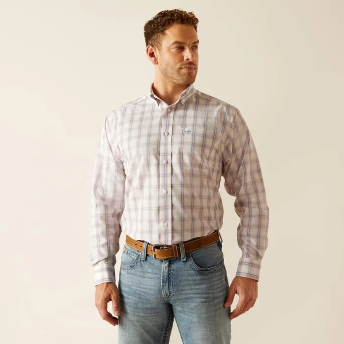 Wrinkle Free Raiden Classic Fit Shirt Cantaloupe Men Ariat Button Down Shirts