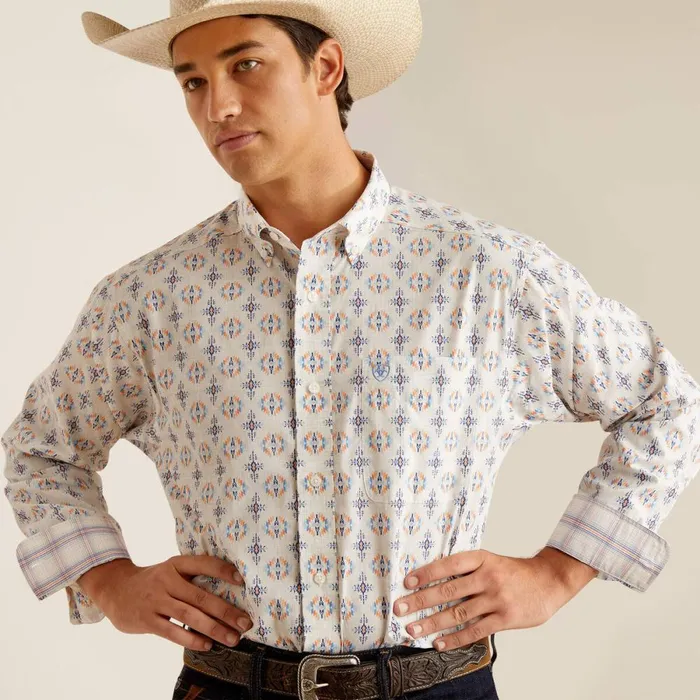 Wrinkle Free Remington Classic Fit Shirt Oatmeal Men Ariat Button Down Shirts Wrinkle Free Remington Classic Fit Shirt Oatmeal Men Ariat Button Down Shirts