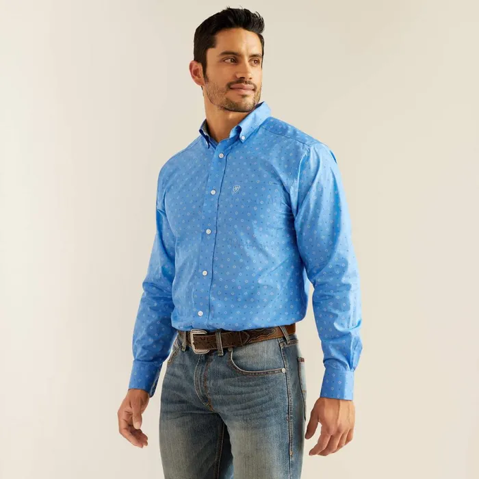 Wrinkle Free Russel Fitted Shirt Regatta Men Ariat Button Down Shirts
