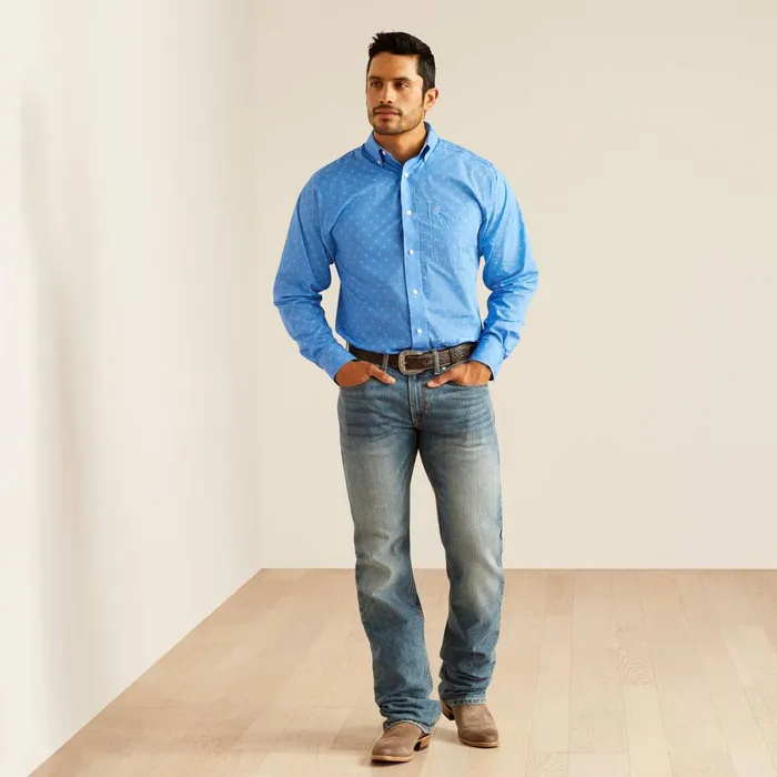 Wrinkle Free Russel Fitted Shirt Regatta Men Ariat Button Down Shirts Wrinkle Free Russel Fitted Shirt Regatta Men Ariat Button Down Shirts