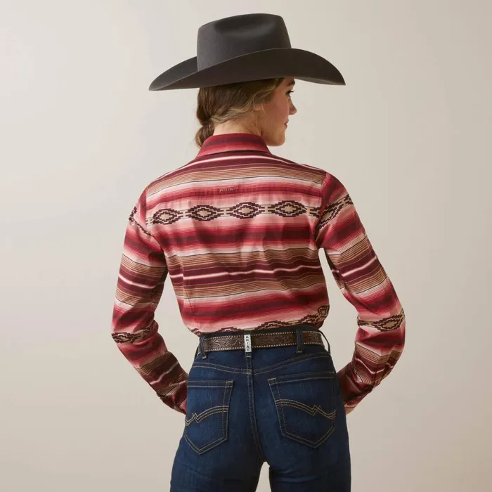 Wrinkle Resist Team Kirby Stretch Shirt Blushing Serape Women Ariat TShirts and Tops Wrinkle Resist Team Kirby Stretch Shirt Blushing Serape Women Ariat TShirts and Tops