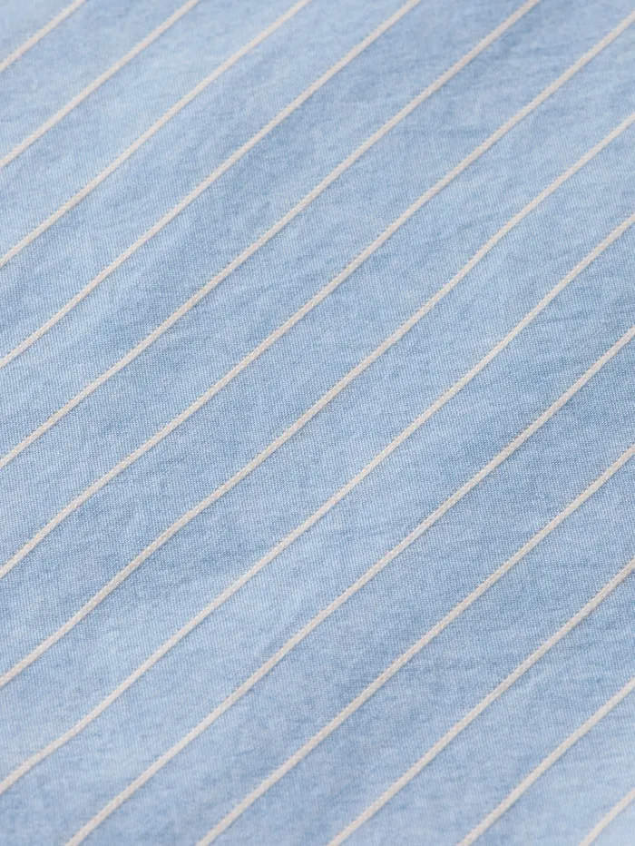 Yarn Dye Dobby Stripe Shirt Blue Stripe Men Scotch and Soda Shirts