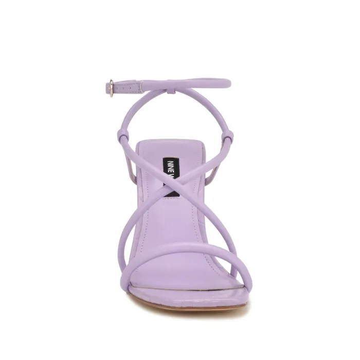 Yeera Strappy Heeled Sandals Purple Women Nine West Sandals Yeera Strappy Heeled Sandals Purple Women Nine West Sandals
