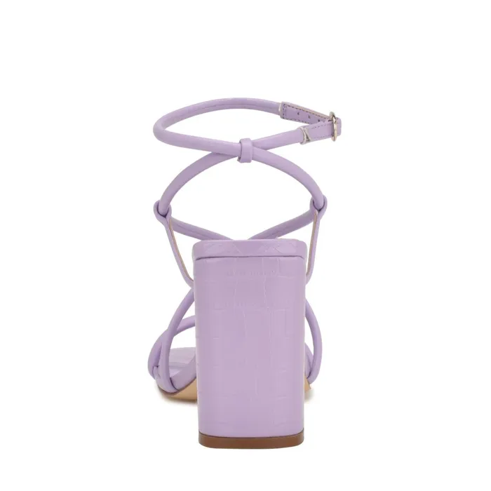 Yeera Strappy Heeled Sandals Purple Women Nine West Sandals Yeera Strappy Heeled Sandals Purple Women Nine West Sandals