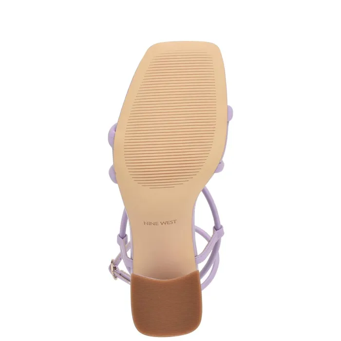 Yeera Strappy Heeled Sandals Purple Women Nine West Sandals Yeera Strappy Heeled Sandals Purple Women Nine West Sandals