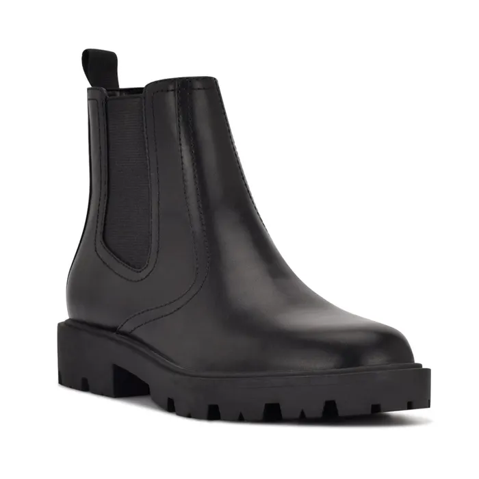 Yullon Lug Sole Chelsea Booties Black Women Nine West Boots and Booties Yullon Lug Sole Chelsea Booties Black Women Nine West Boots and Booties