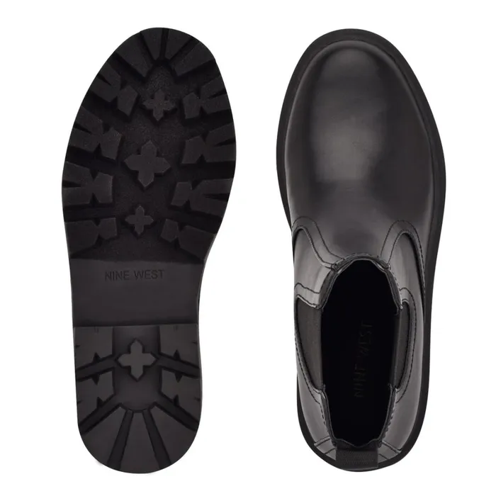 Yullon Lug Sole Chelsea Booties Black Women Nine West Boots and Booties Yullon Lug Sole Chelsea Booties Black Women Nine West Boots and Booties