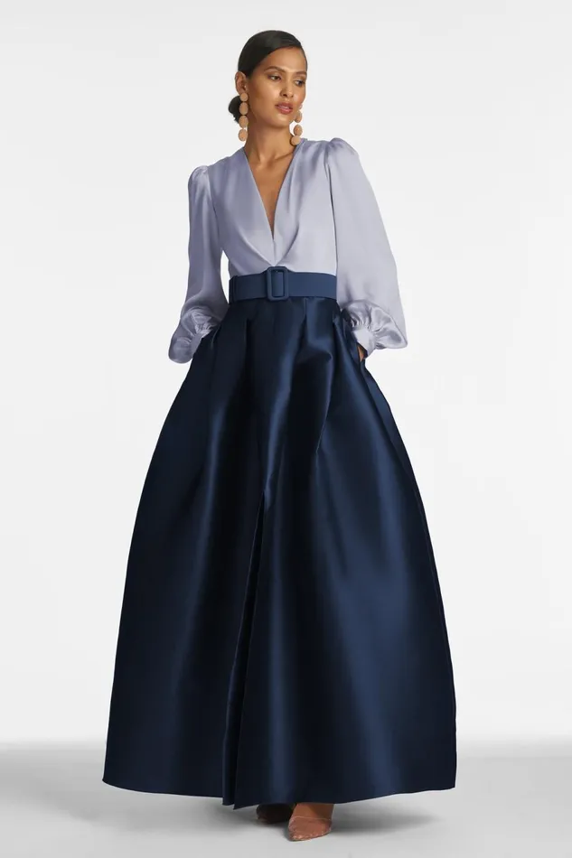 Zoe Gown 8211 Cool GreyNight Sky Women Sachin and Babi Covered