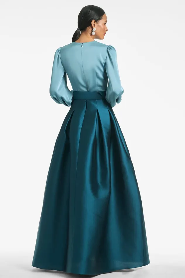 Zoe Gown 8211 SeaglassDeep Teal Women Sachin and Babi Covered