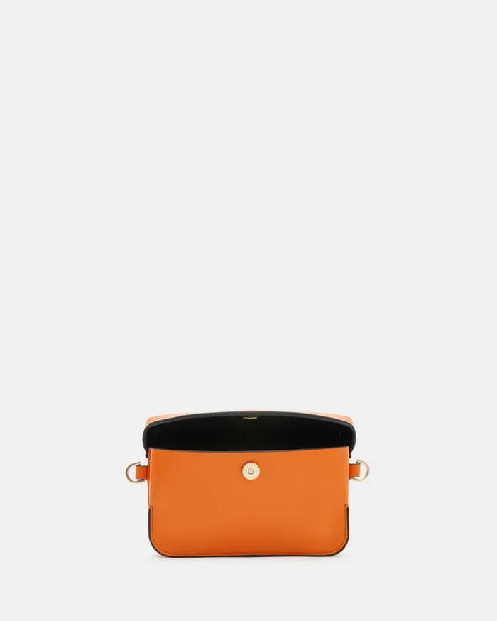 Zoe Leather Crossbody Bag Pyrole Orange Women AllSaints Accessories